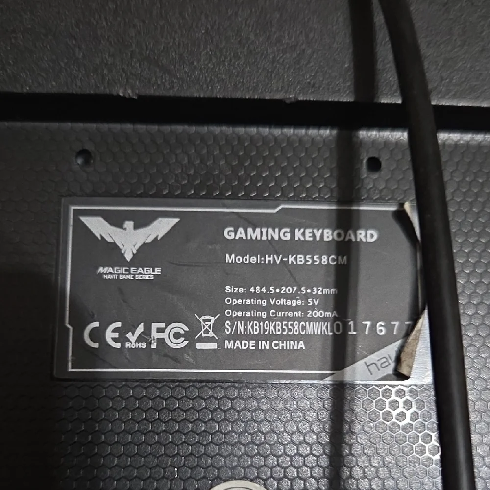 Magic Eagle Black Gaming Keyboard Havit Game Series
